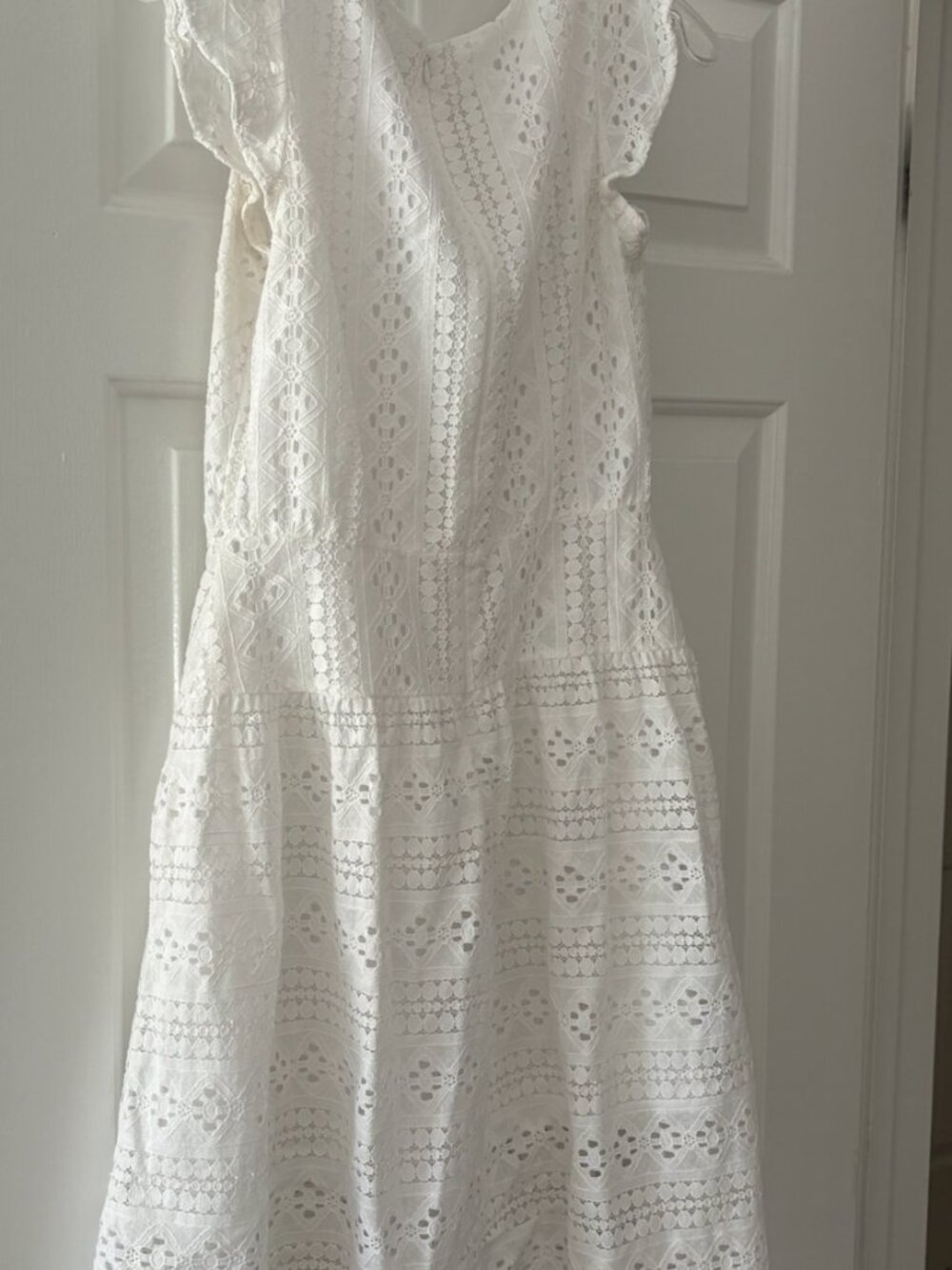 Loft White Eyelet Dress